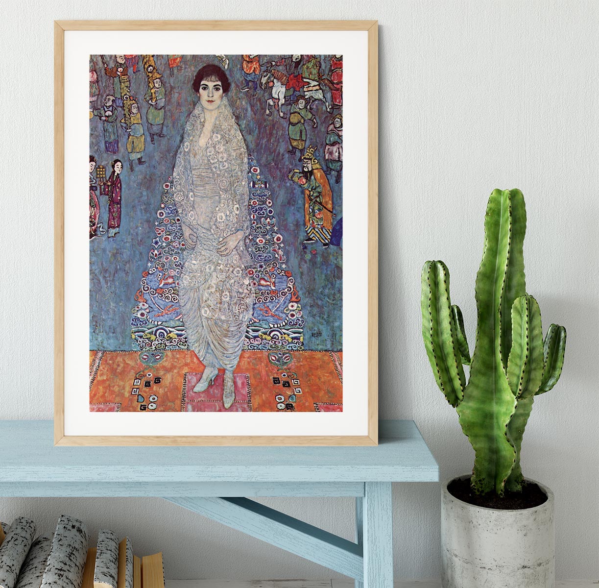 Portrait of Baroness Elisabeth Bachofen by Klimt Framed Print - Canvas Art Rocks - 3