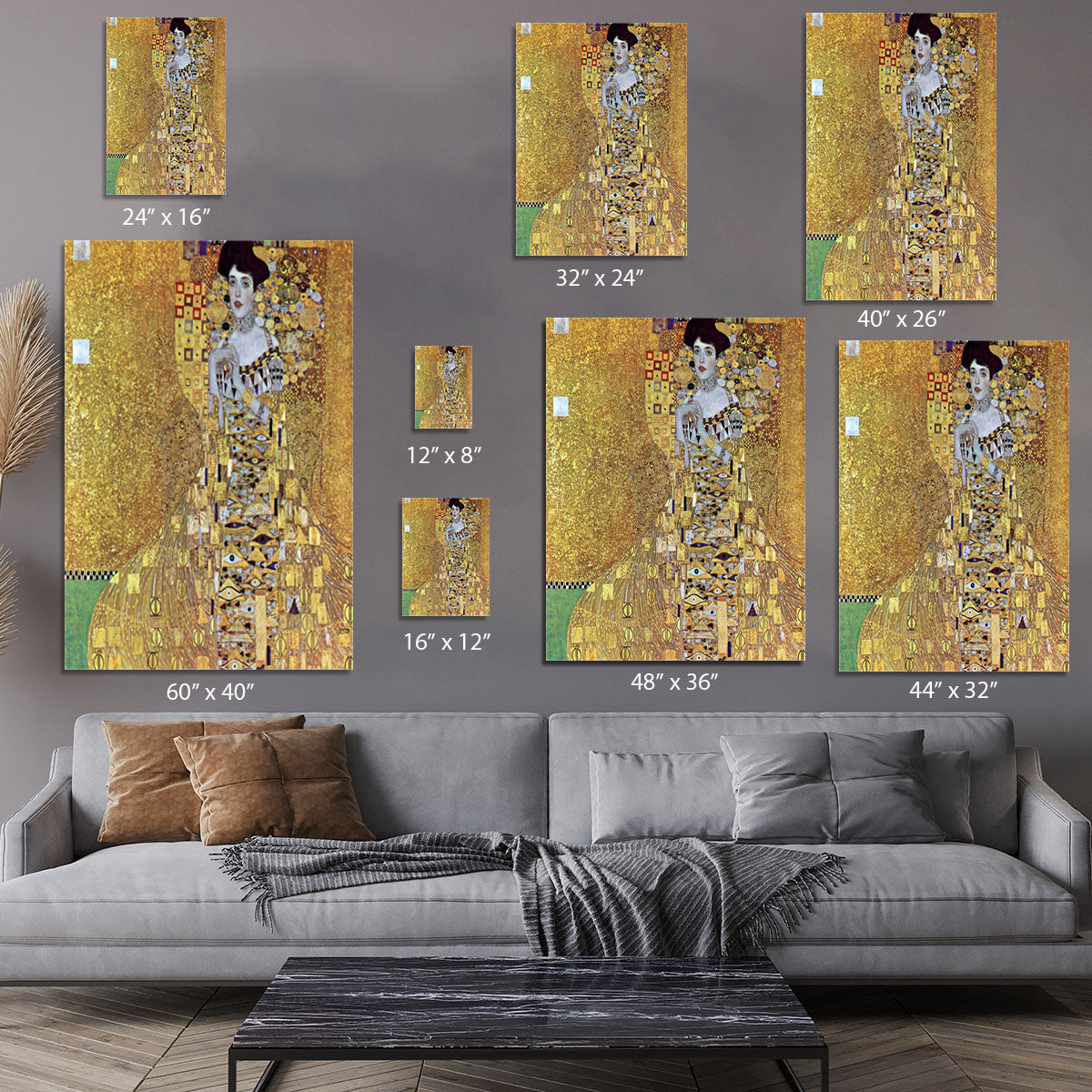 Portrait of Block Bauer 2 by Klimt Canvas Print or Poster - Canvas Art Rocks - 7