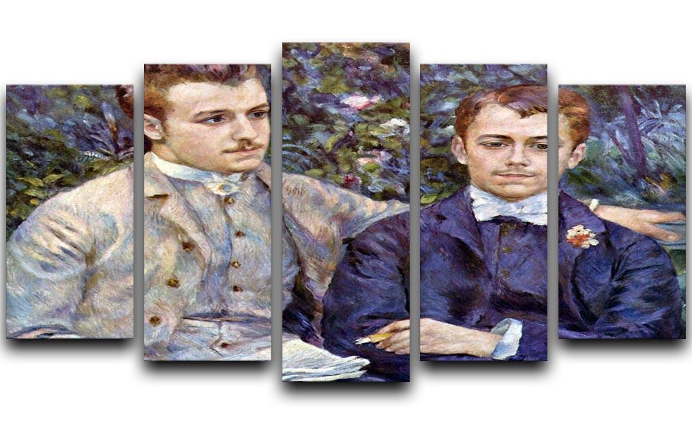 Portrait of Charles and George by Renoir 5 Split Panel Canvas  - Canvas Art Rocks - 1