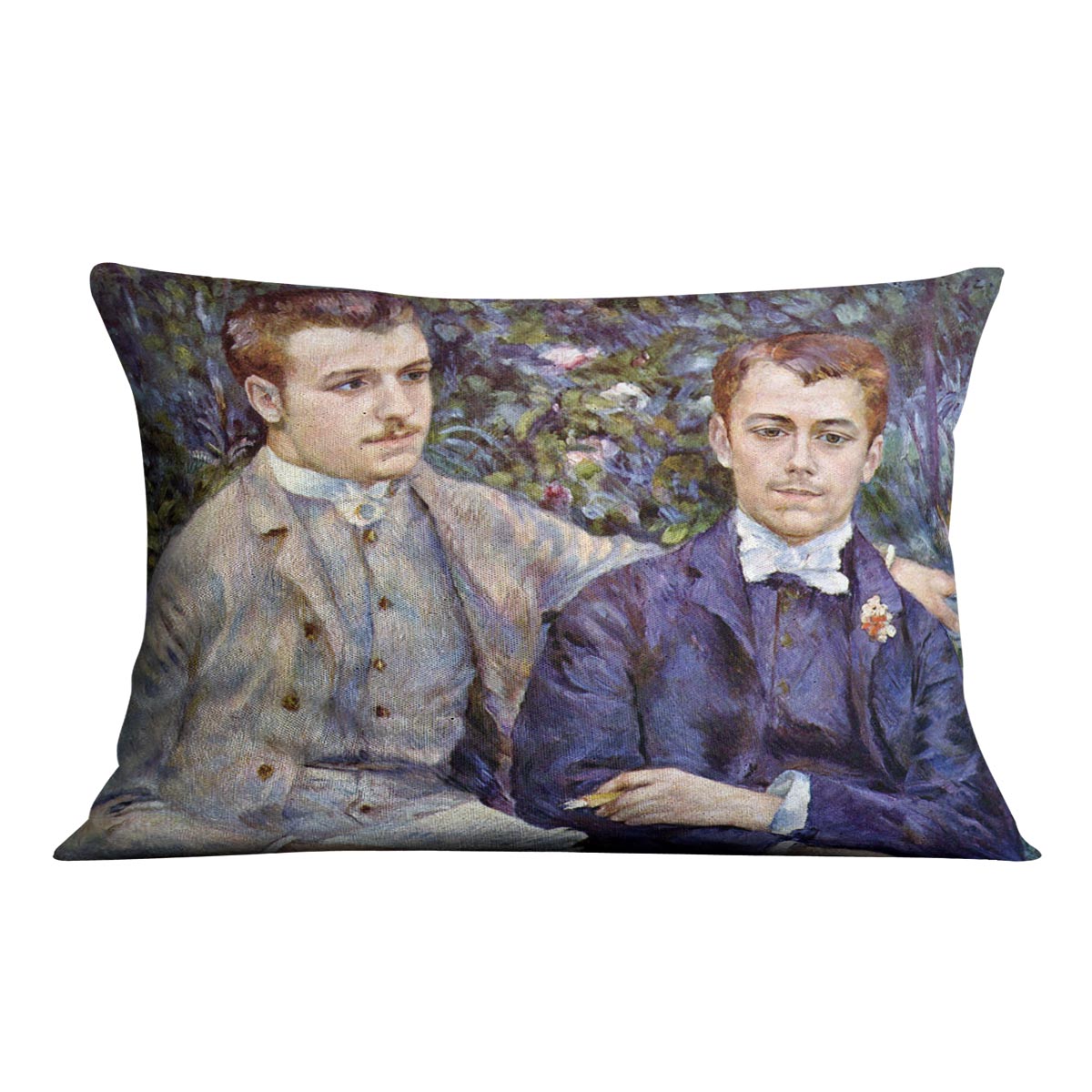 Portrait of Charles and George by Renoir Cushion