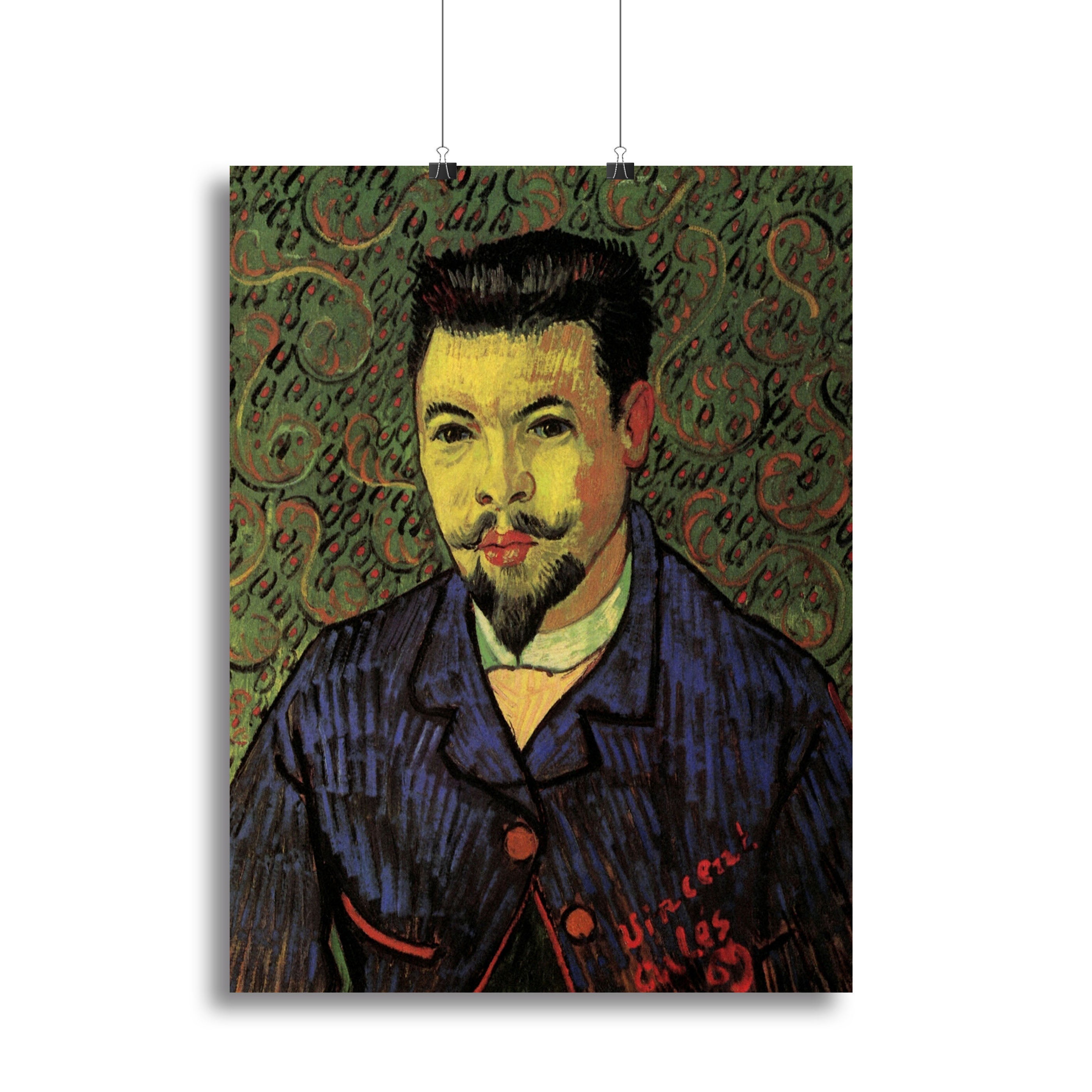 Portrait of Doctor Felix Rey by Van Gogh Canvas Print or Poster Canvas Art Rocks