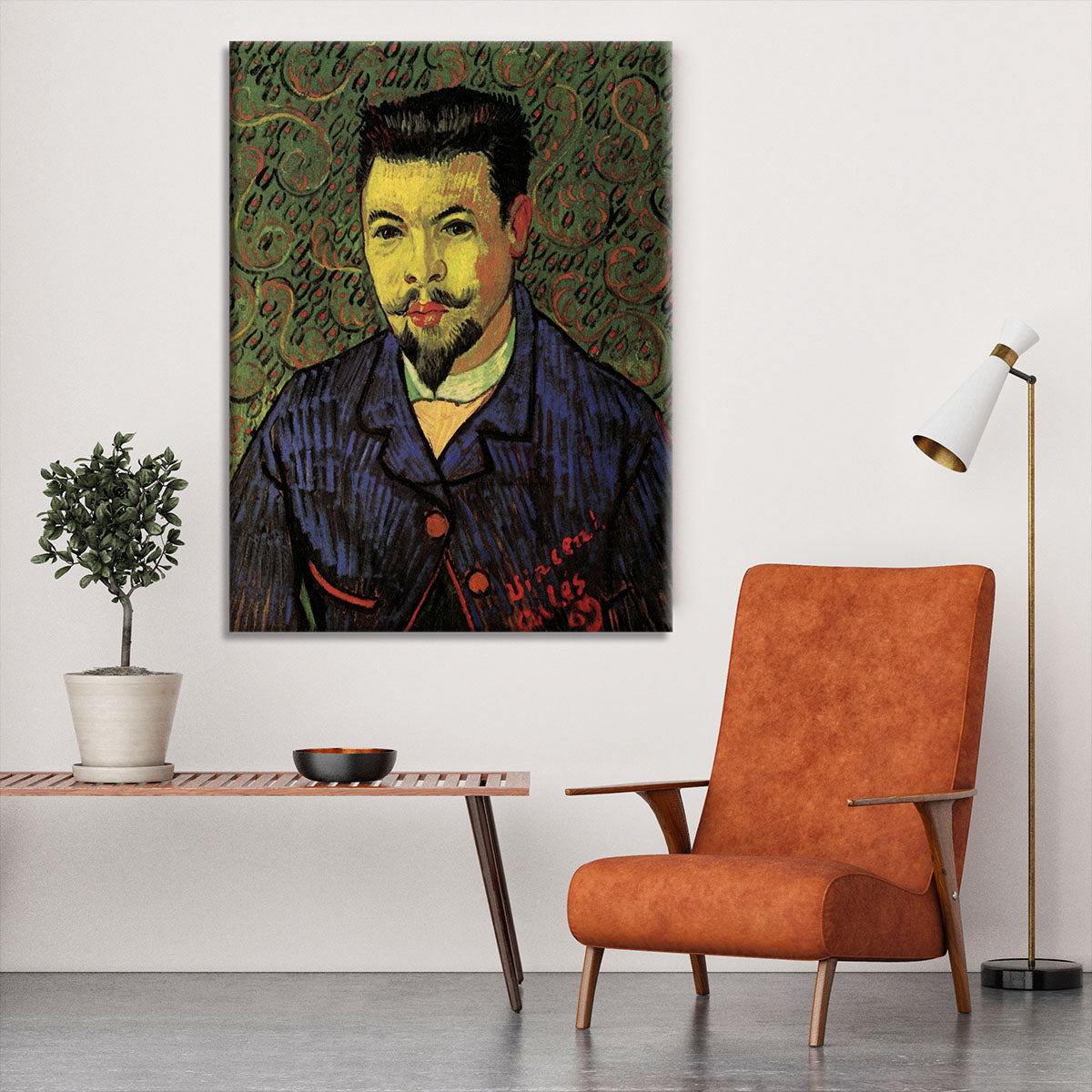 Portrait of Doctor Felix Rey by Van Gogh Canvas Print or Poster - Canvas Art Rocks - 6