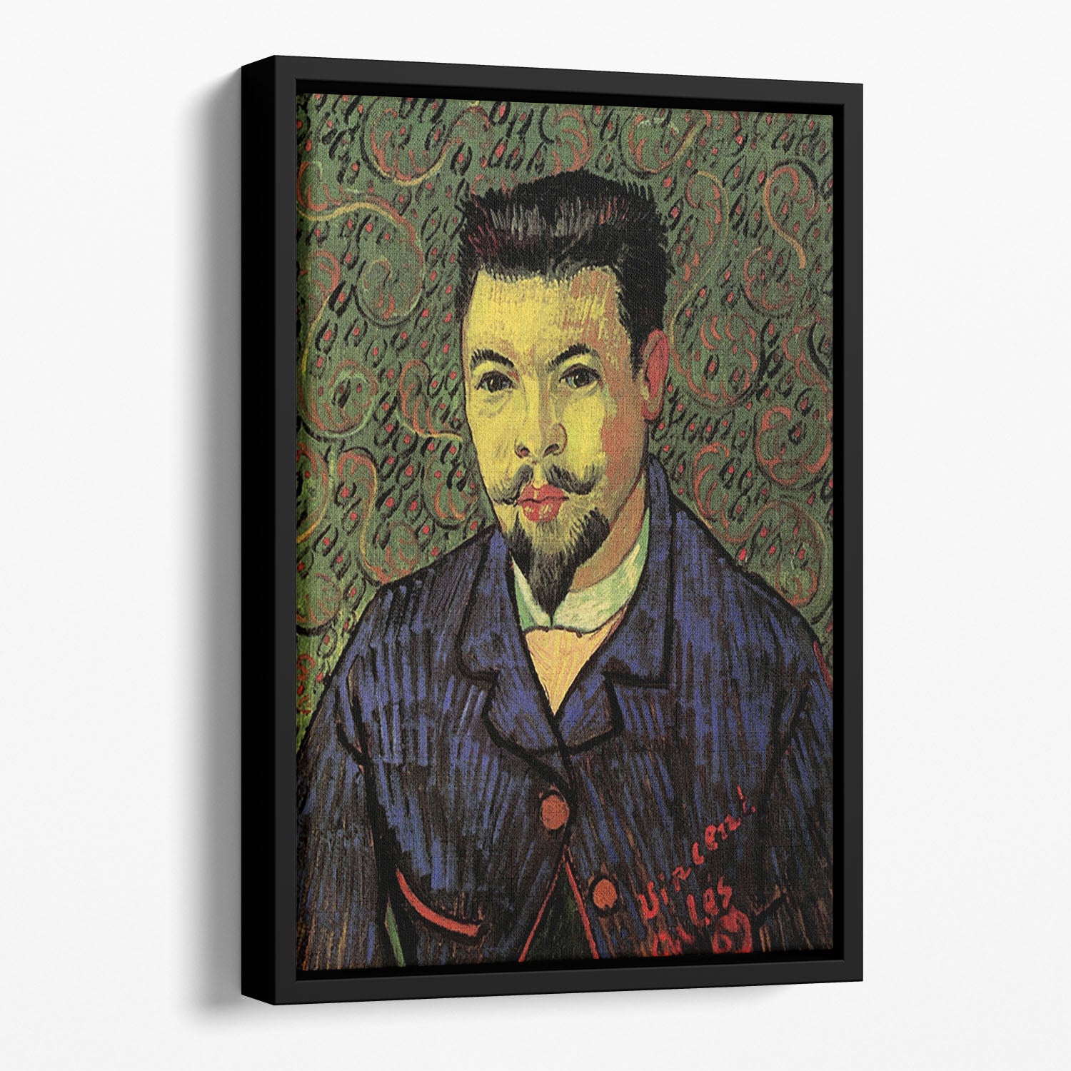 Portrait of Doctor Felix Rey by Van Gogh Floating Framed Canvas