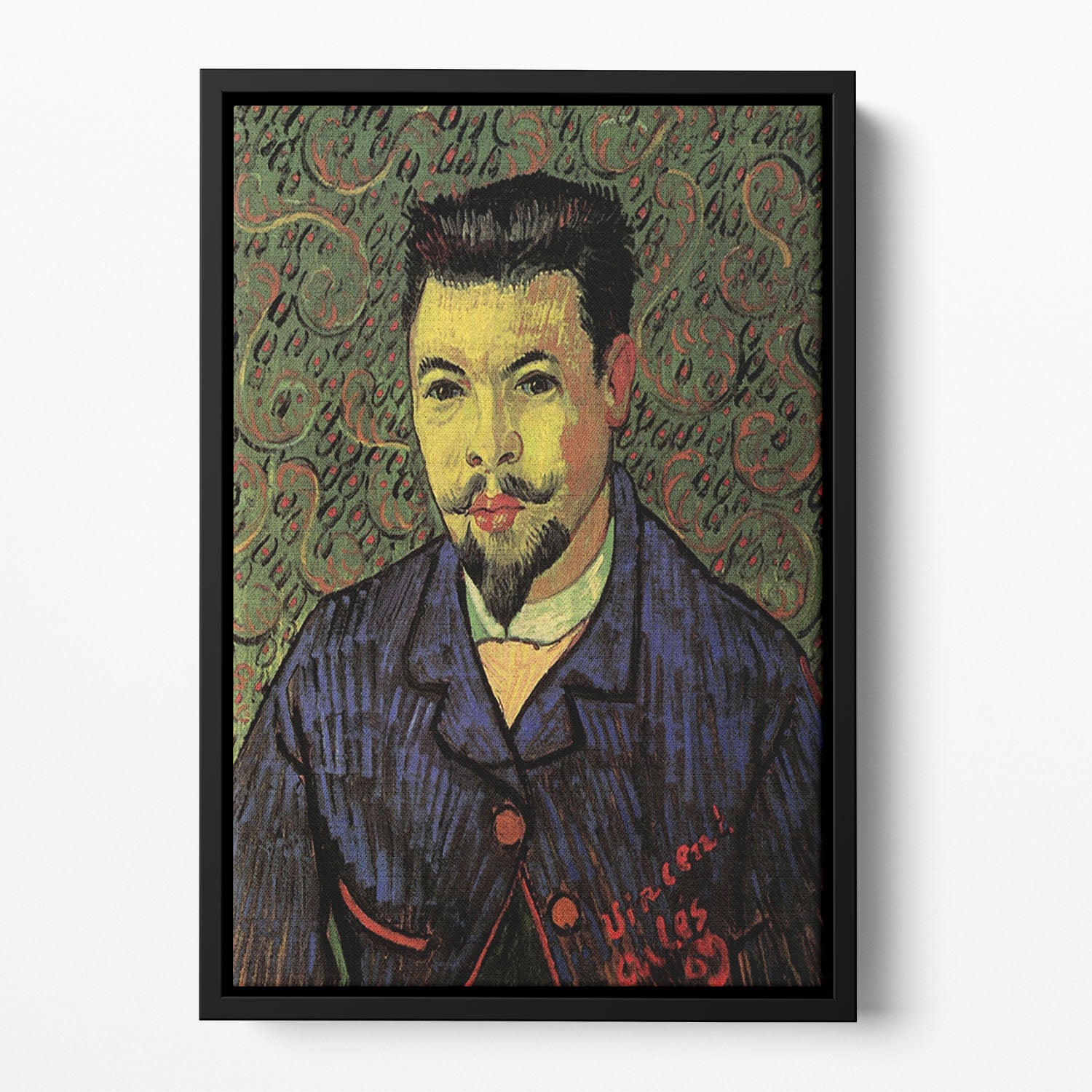 Portrait of Doctor Felix Rey by Van Gogh Floating Framed Canvas