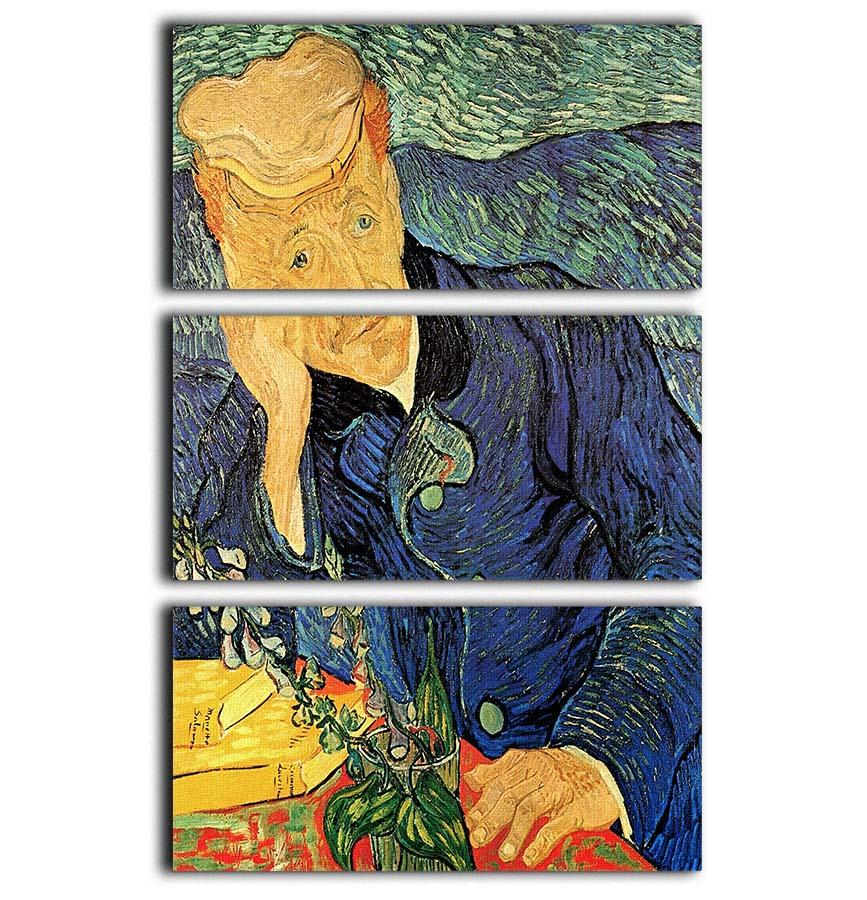 Portrait of Doctor Gachet 2 by Van Gogh 3 Split Panel Canvas Print - Canvas Art Rocks - 1