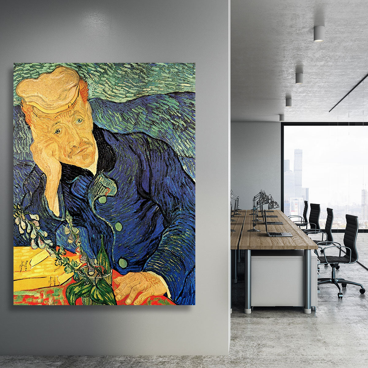 Portrait of Doctor Gachet 2 by Van Gogh Canvas Print or Poster - Canvas Art Rocks - 3