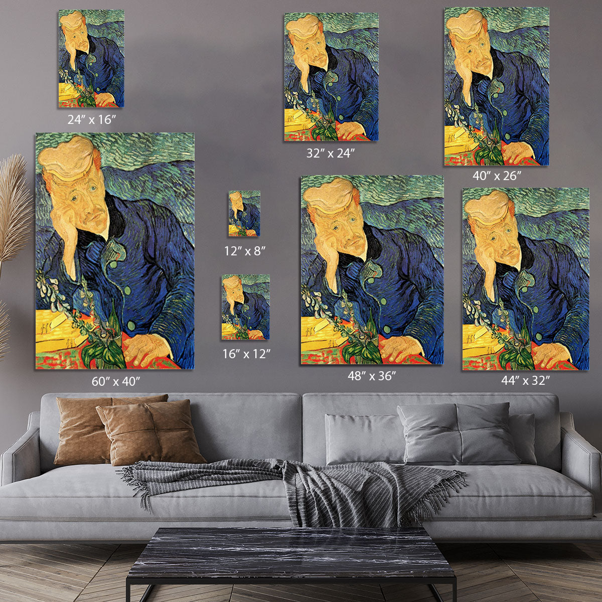 Portrait of Doctor Gachet 2 by Van Gogh Canvas Print or Poster - Canvas Art Rocks - 7