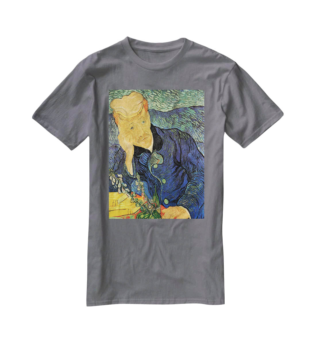 Portrait of Doctor Gachet 2 by Van Gogh T-Shirt - Canvas Art Rocks - 3