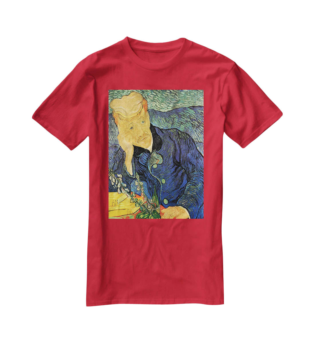Portrait of Doctor Gachet 2 by Van Gogh T-Shirt - Canvas Art Rocks - 4