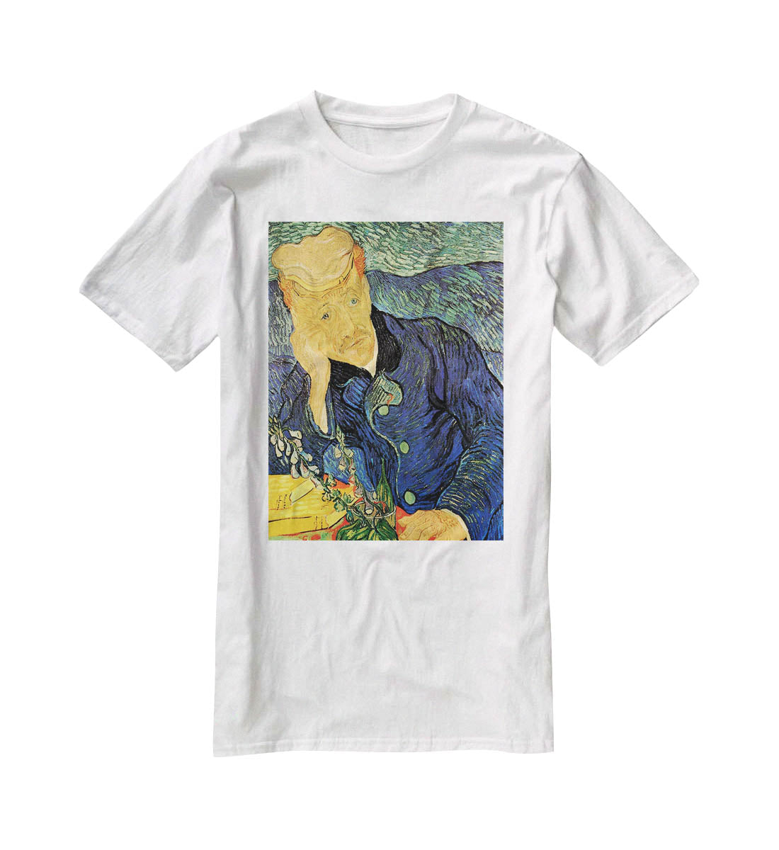 Portrait of Doctor Gachet 2 by Van Gogh T-Shirt - Canvas Art Rocks - 5