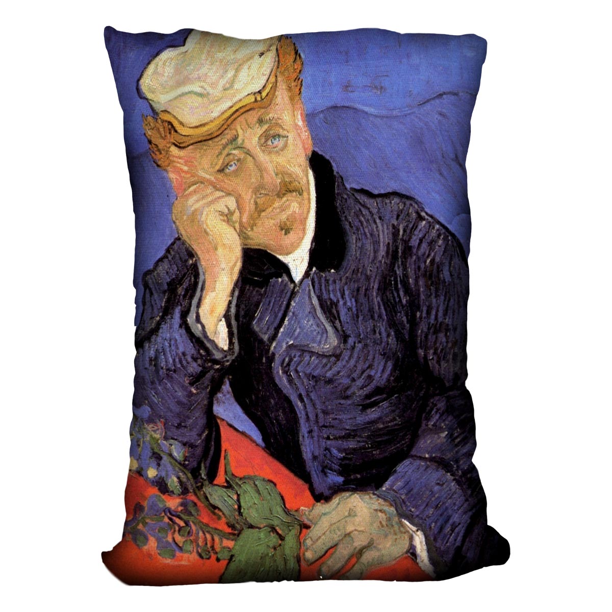Portrait of Doctor Gachet by Van Gogh Cushion