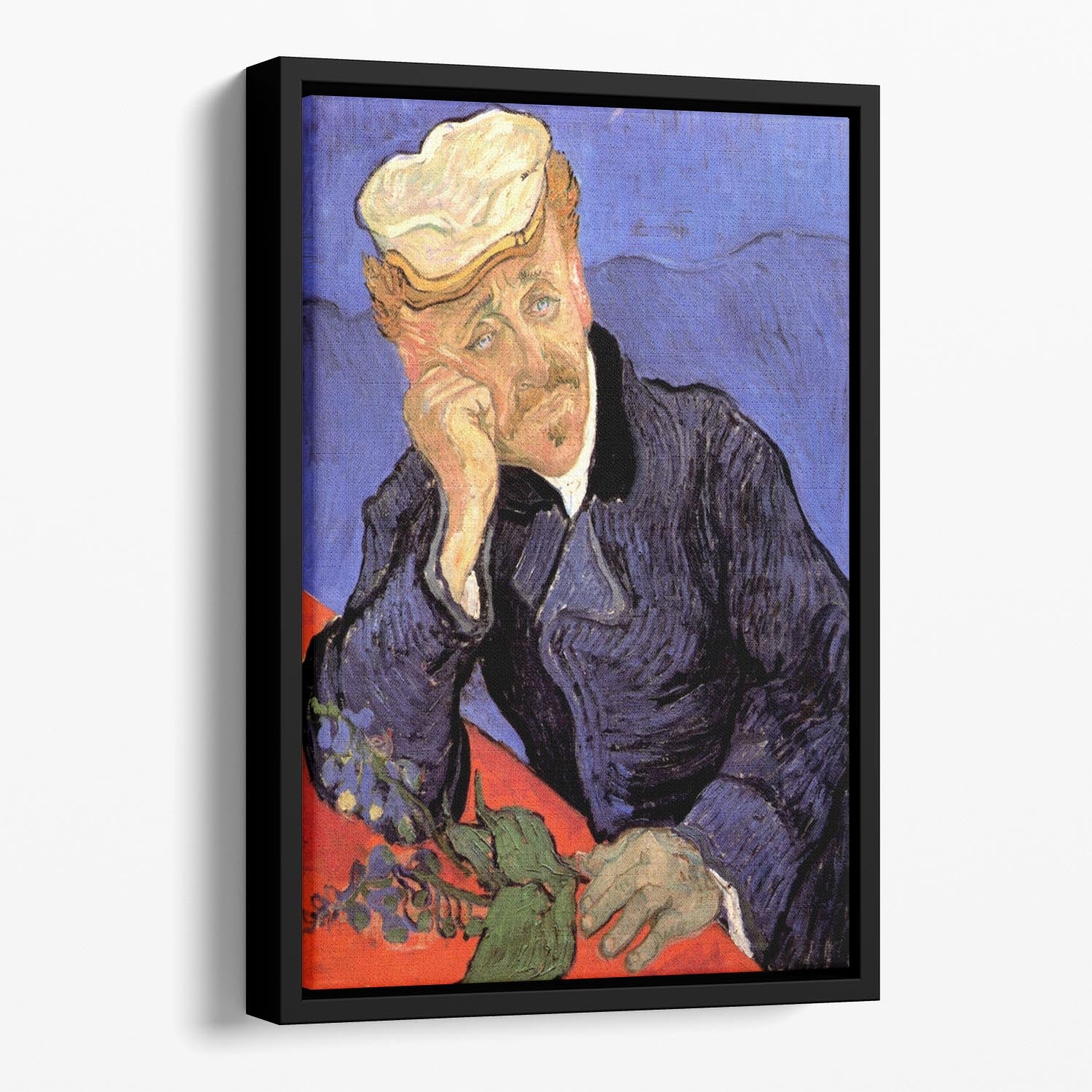 Portrait of Doctor Gachet by Van Gogh Floating Framed Canvas