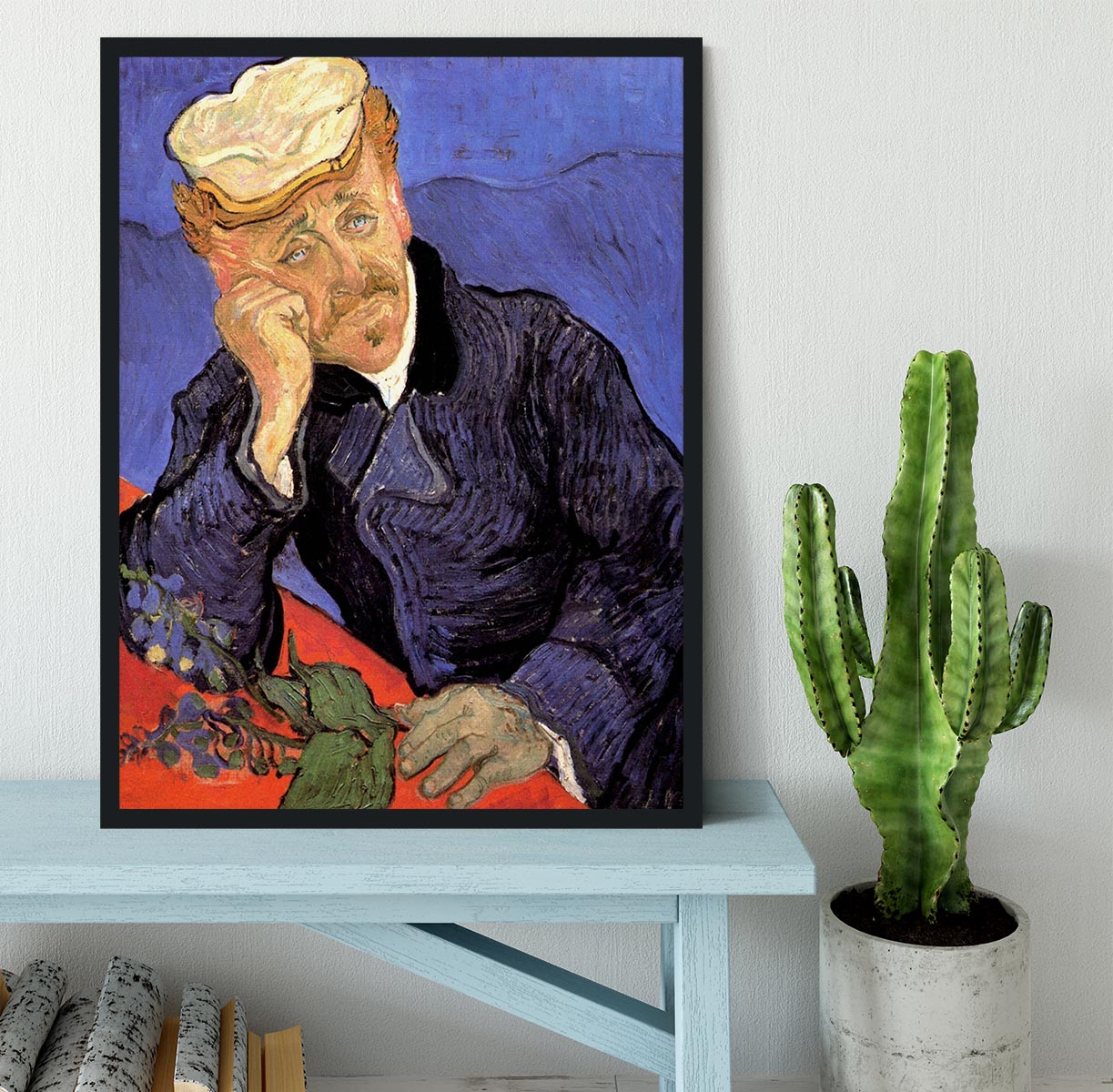 Portrait of Doctor Gachet by Van Gogh Framed Print - Canvas Art Rocks - 2