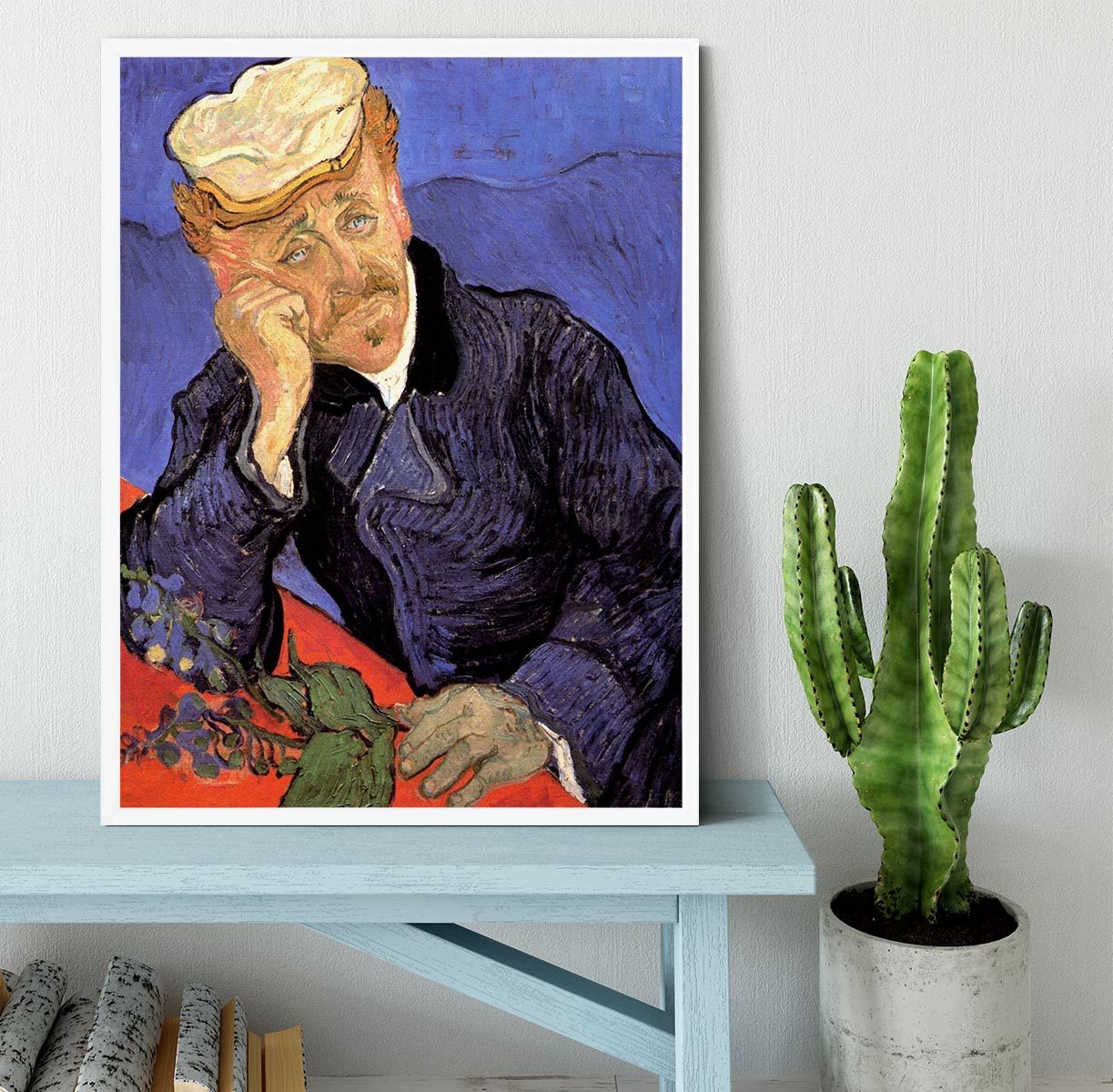Portrait of Doctor Gachet by Van Gogh Framed Print - Canvas Art Rocks -6