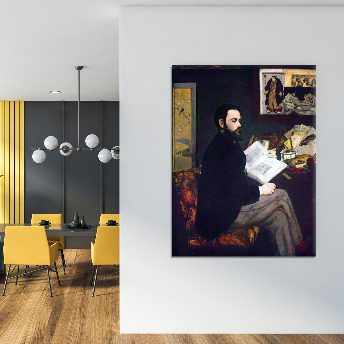 Portrait of Emile Zola by Manet Canvas Print or Poster - Canvas Art Rocks - 4