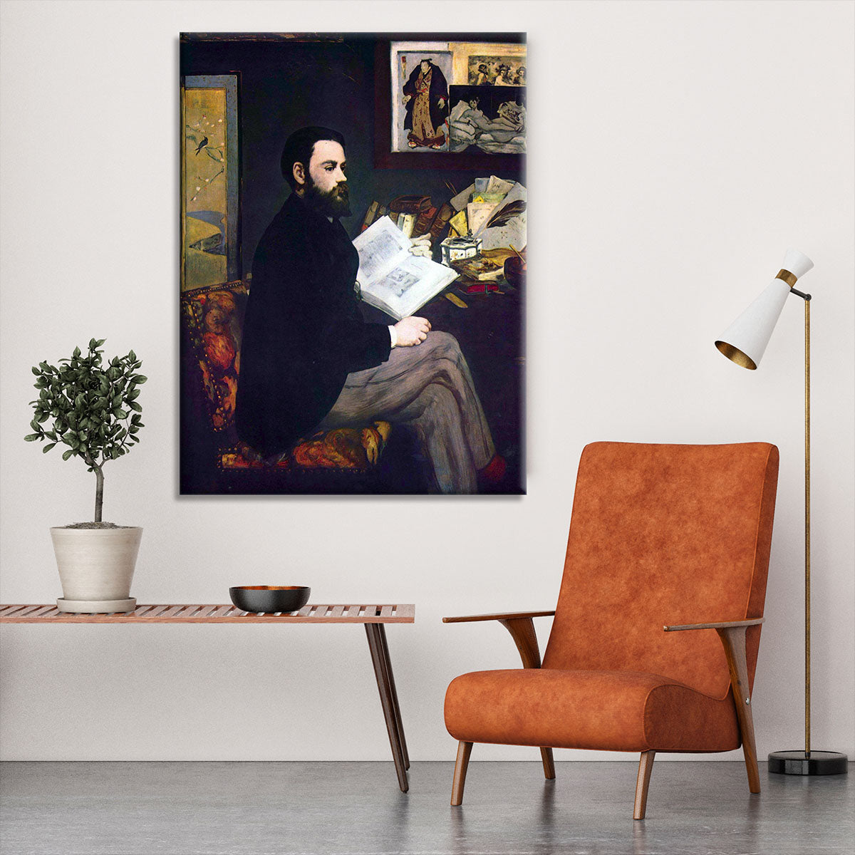 Portrait of Emile Zola by Manet Canvas Print or Poster - Canvas Art Rocks - 6