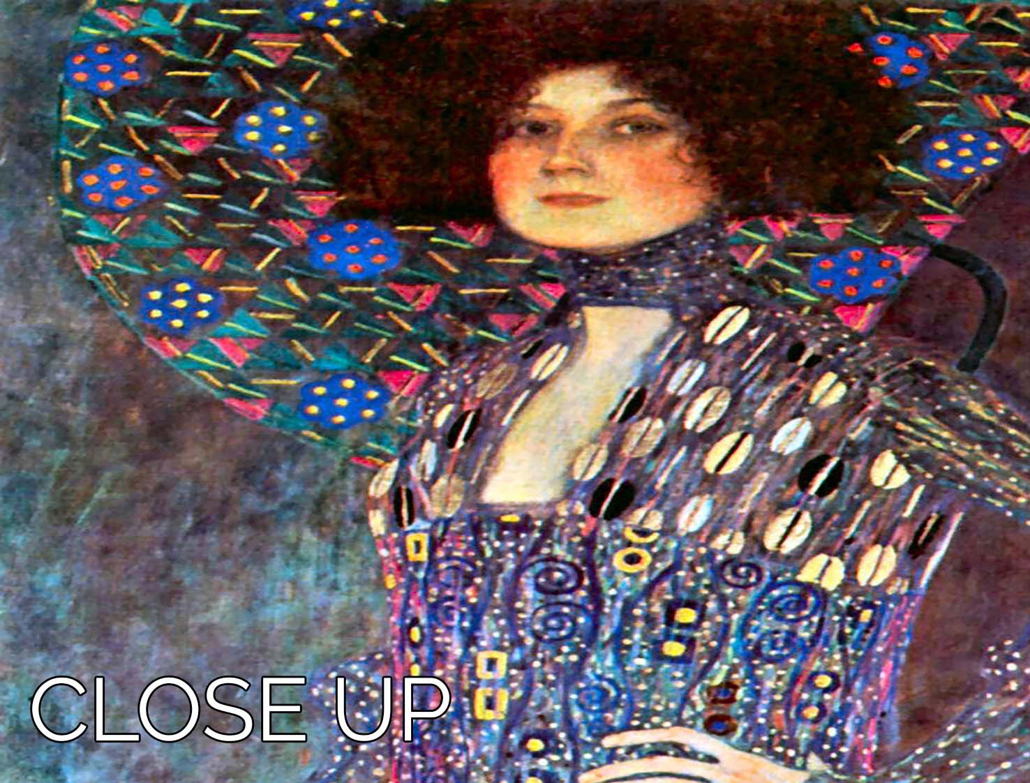 Portrait of Emily Floge by Klimt 3 Split Panel Canvas Print - Canvas Art Rocks - 3