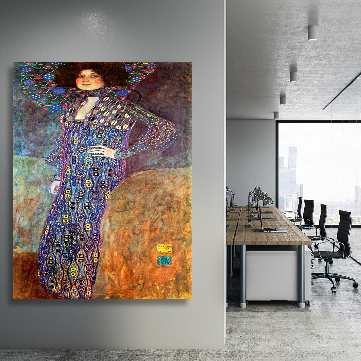 Portrait of Emily Floge by Klimt Canvas Print or Poster - Canvas Art Rocks - 3