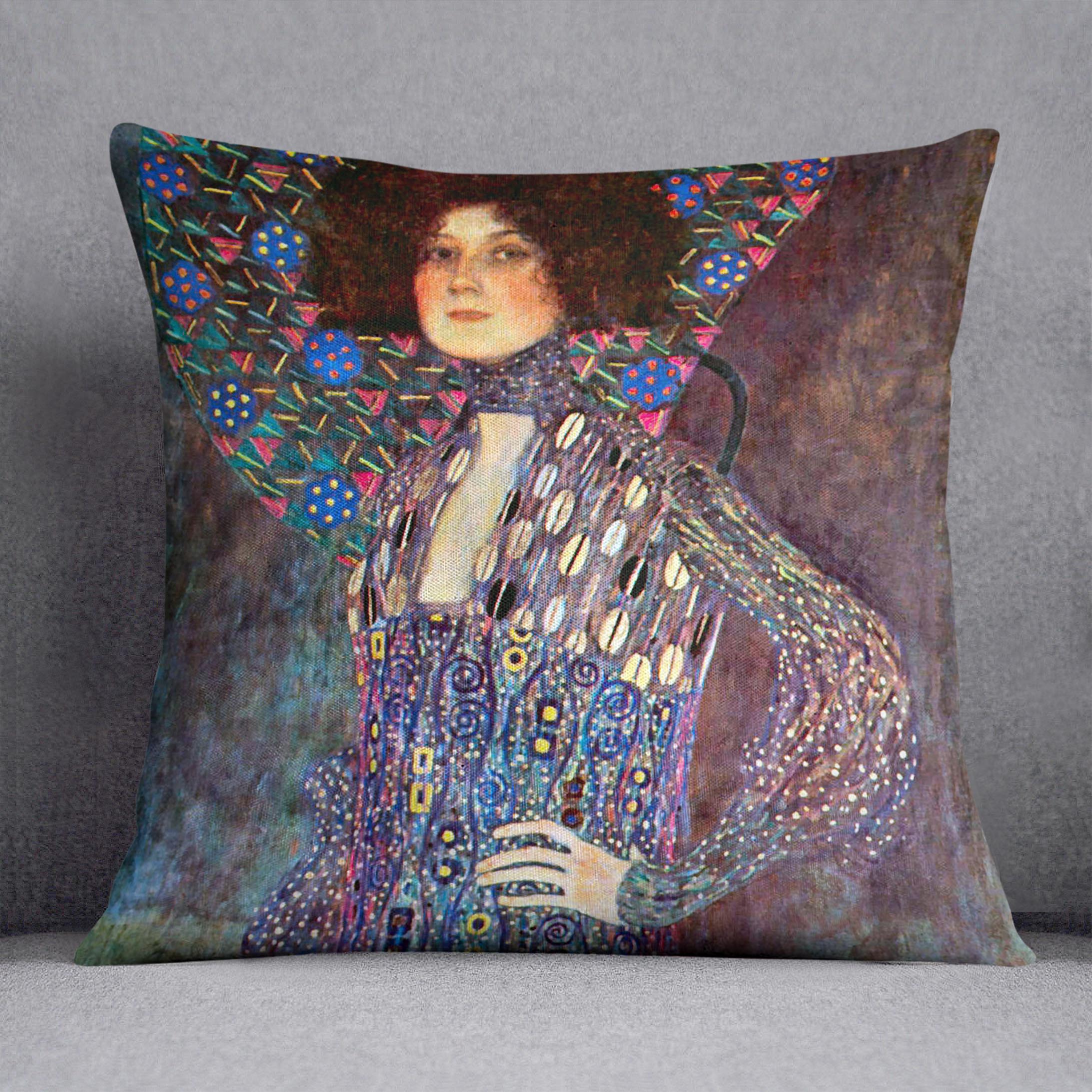 Portrait of Emily Floge by Klimt Cushion