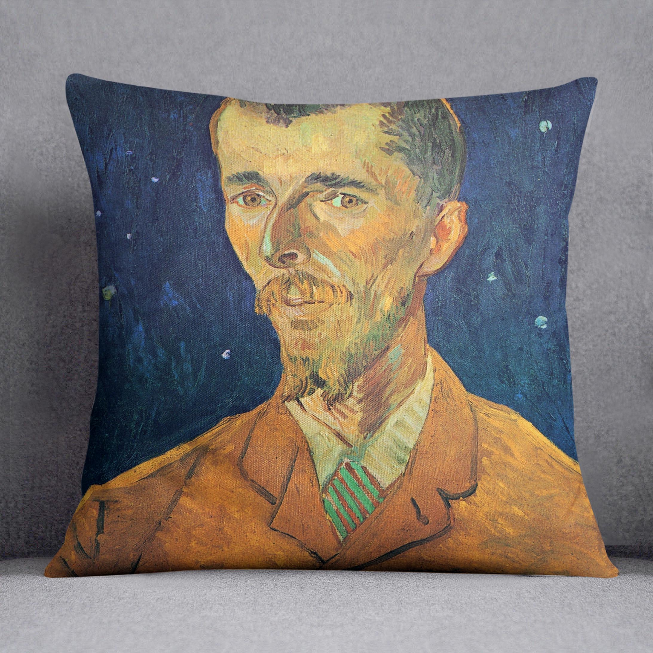 Portrait of Eugene Boch by Van Gogh Cushion