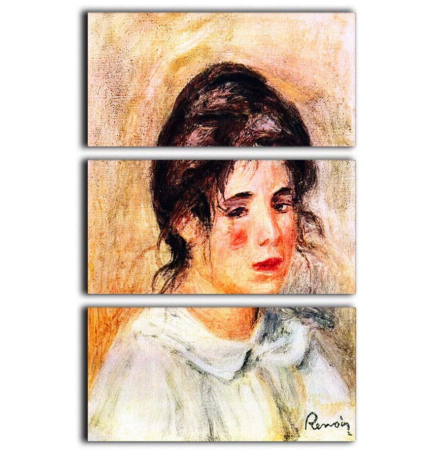 Portrait of Gabrielle by Renoir 3 Split Panel Canvas Print - Canvas Art Rocks - 1