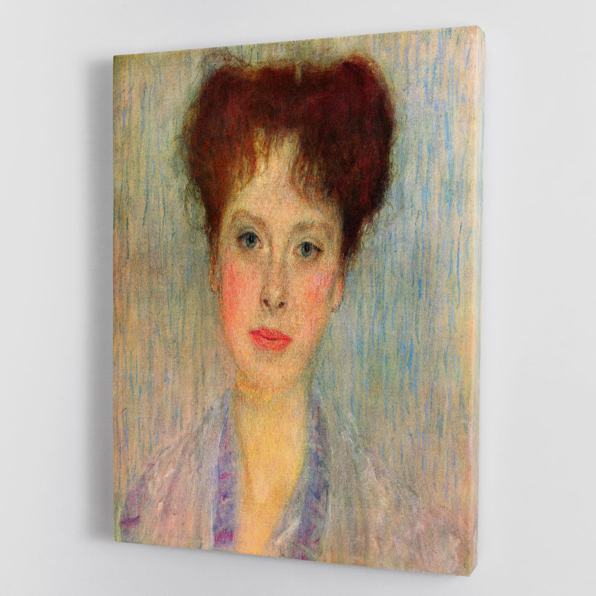 Portrait of Gertha Fersovanyi detail by Klimt Canvas Print or Poster - Canvas Art Rocks - 1