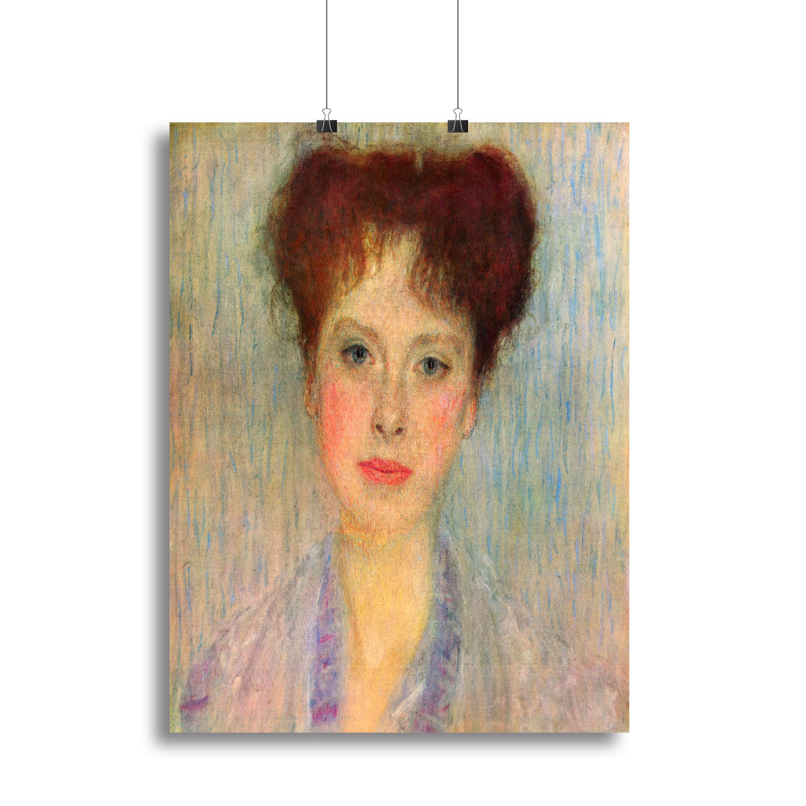 Portrait of Gertha Fersovanyi detail by Klimt Canvas Print or Poster - Canvas Art Rocks - 2