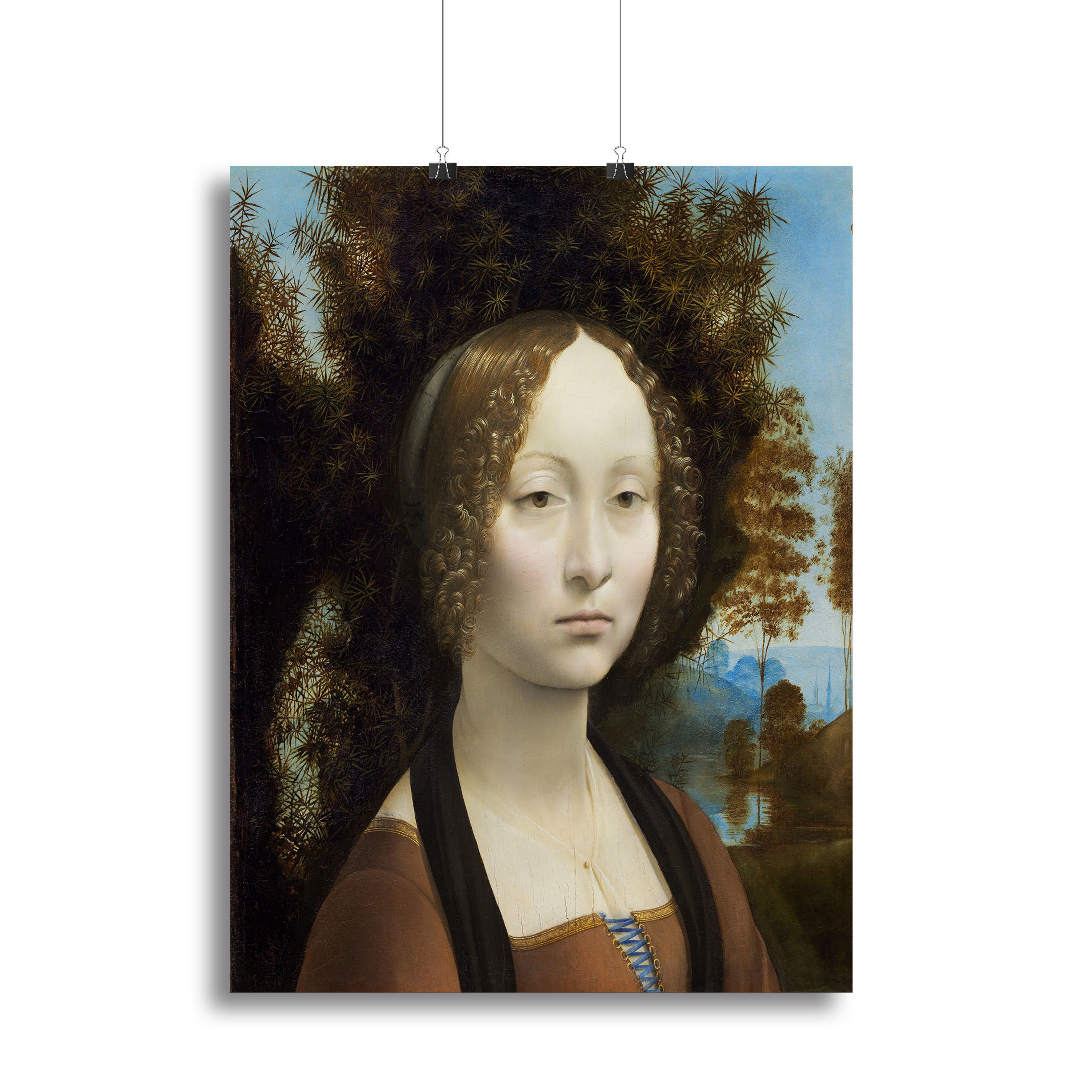 Portrait of Ginevra de Benci by Da Vinci Canvas Print or Poster - Canvas Art Rocks - 2
