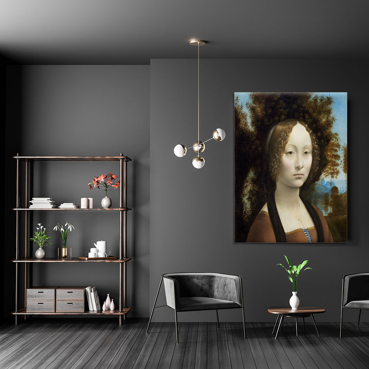Portrait of Ginevra de Benci by Da Vinci Canvas Print or Poster - Canvas Art Rocks - 5