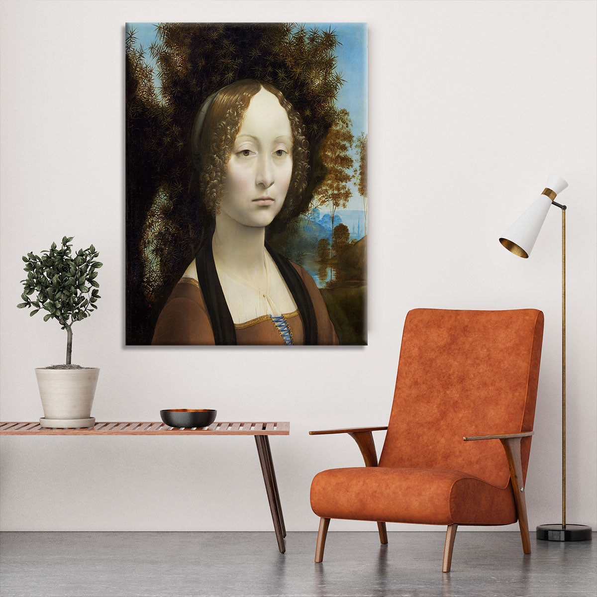 Portrait of Ginevra de Benci by Da Vinci Canvas Print or Poster - Canvas Art Rocks - 6