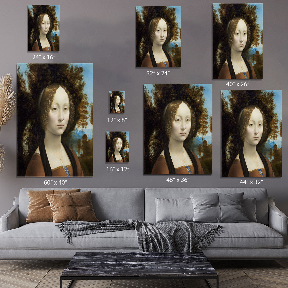 Portrait of Ginevra de Benci by Da Vinci Canvas Print or Poster - Canvas Art Rocks - 7