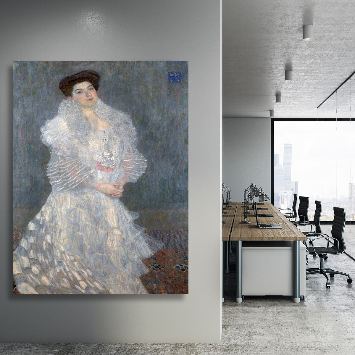 Portrait of Hermine Gallia by Klimt Canvas Print or Poster - Canvas Art Rocks - 3