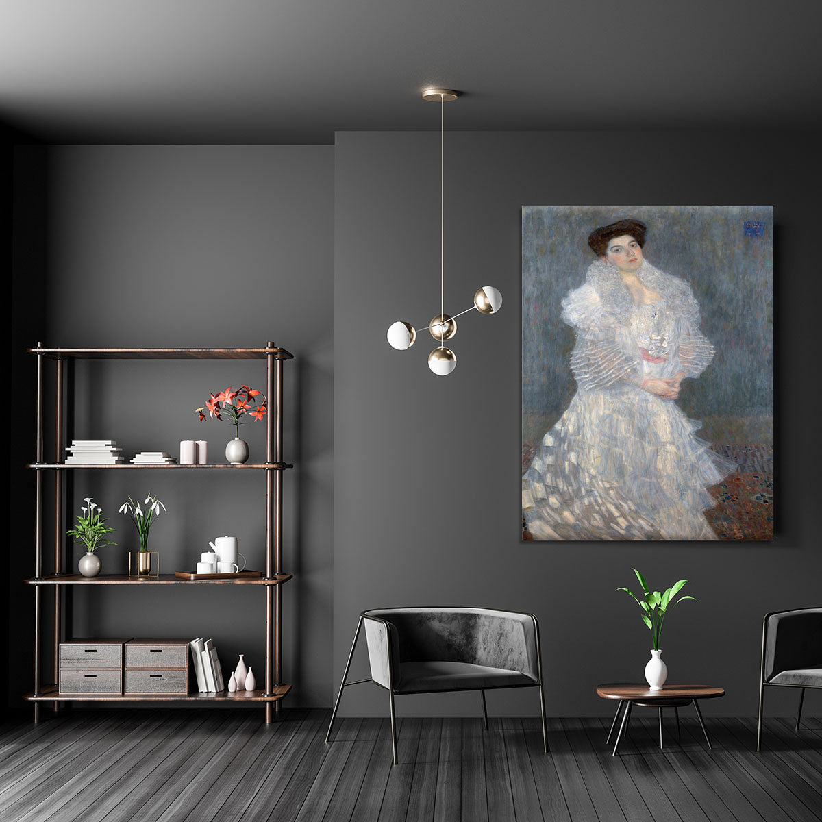 Portrait of Hermine Gallia by Klimt Canvas Print or Poster - Canvas Art Rocks - 5