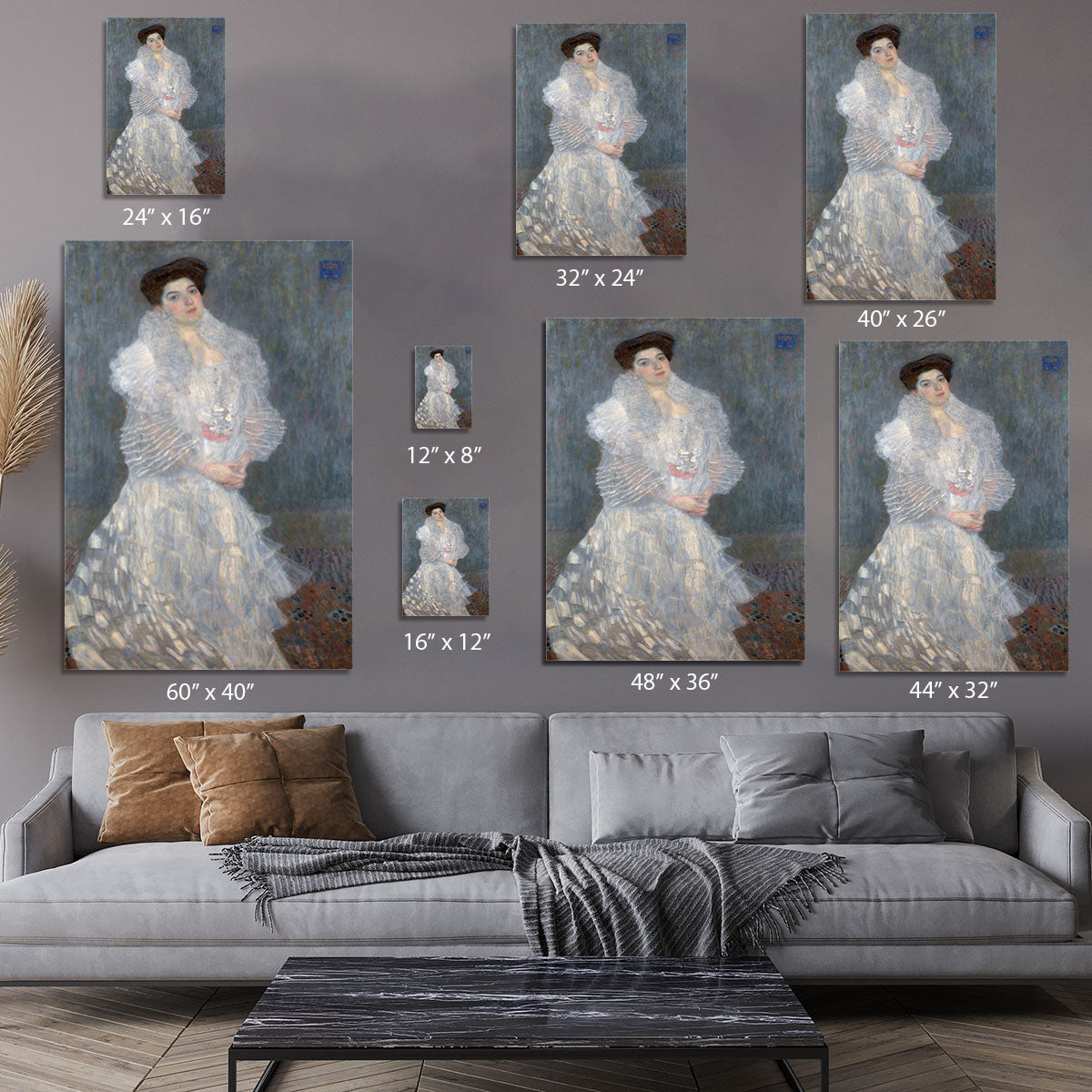 Portrait of Hermine Gallia by Klimt Canvas Print or Poster - Canvas Art Rocks - 7