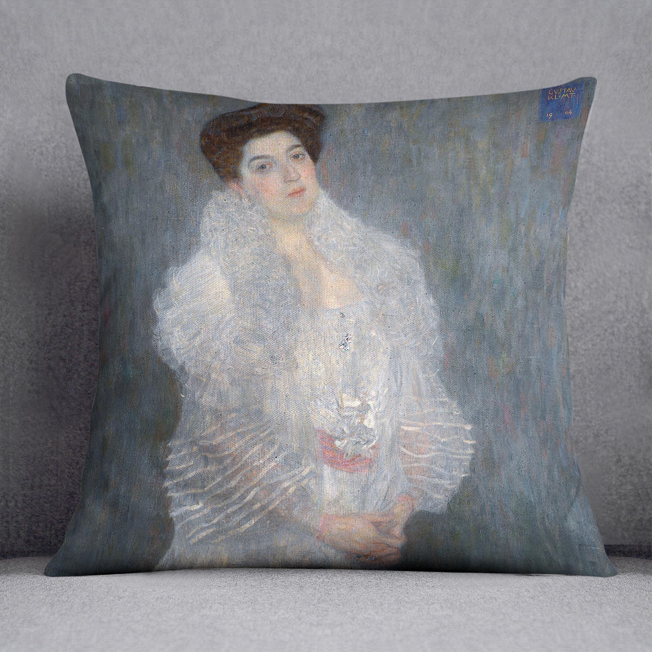 Portrait of Hermine Gallia by Klimt Cushion