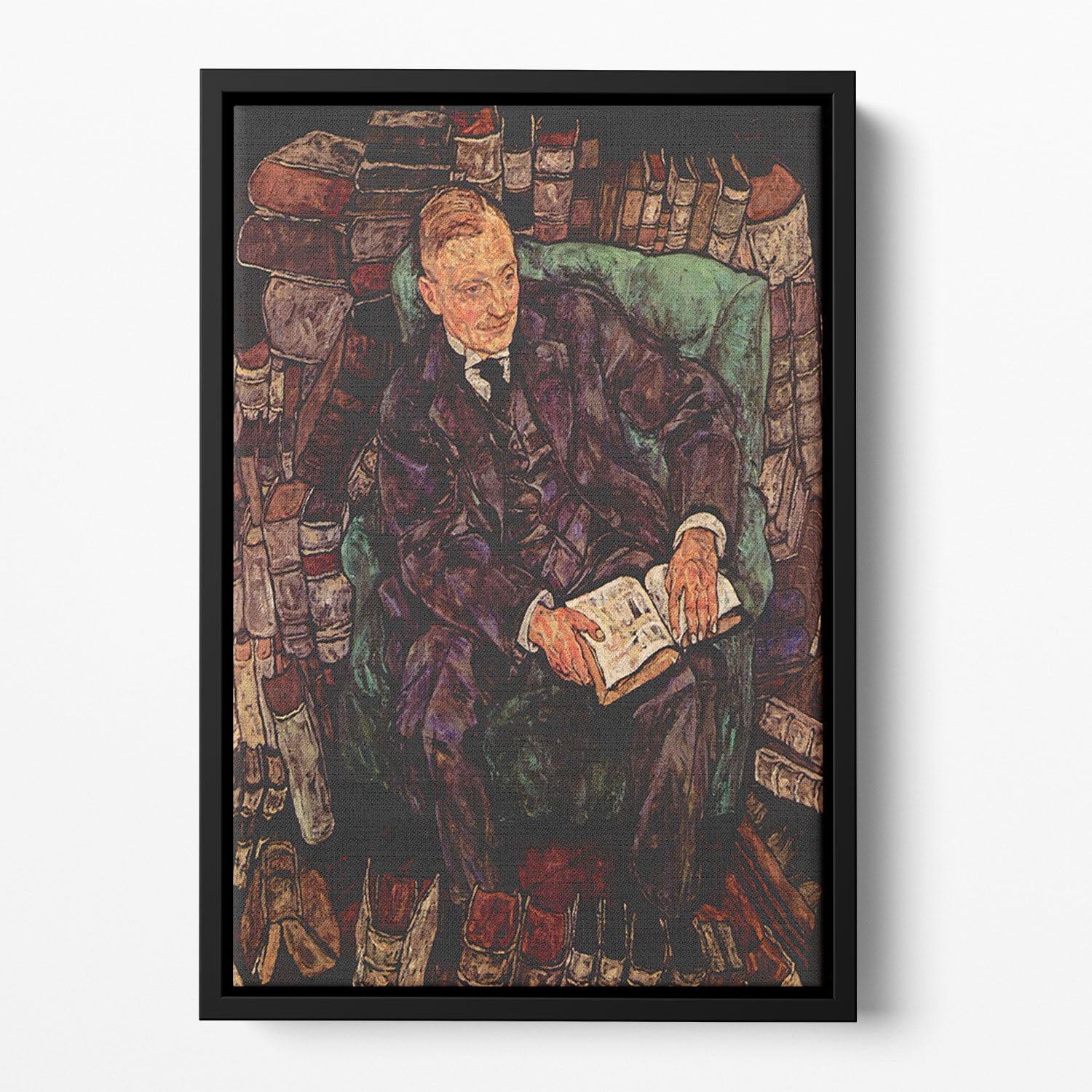 Portrait of Hugo Koller by Egon Schiele Floating Framed Canvas
