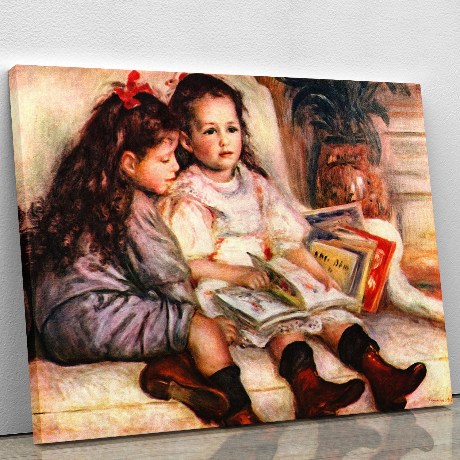 Portrait of Jean and Genevieve Caillebotte by Renoir Canvas Print or Poster - Canvas Art Rocks - 1