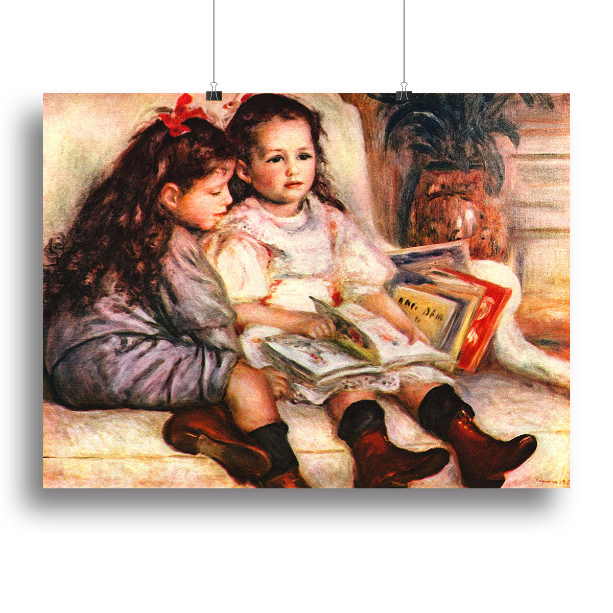 Portrait of Jean and Genevieve Caillebotte by Renoir Canvas Print or Poster - Canvas Art Rocks - 2