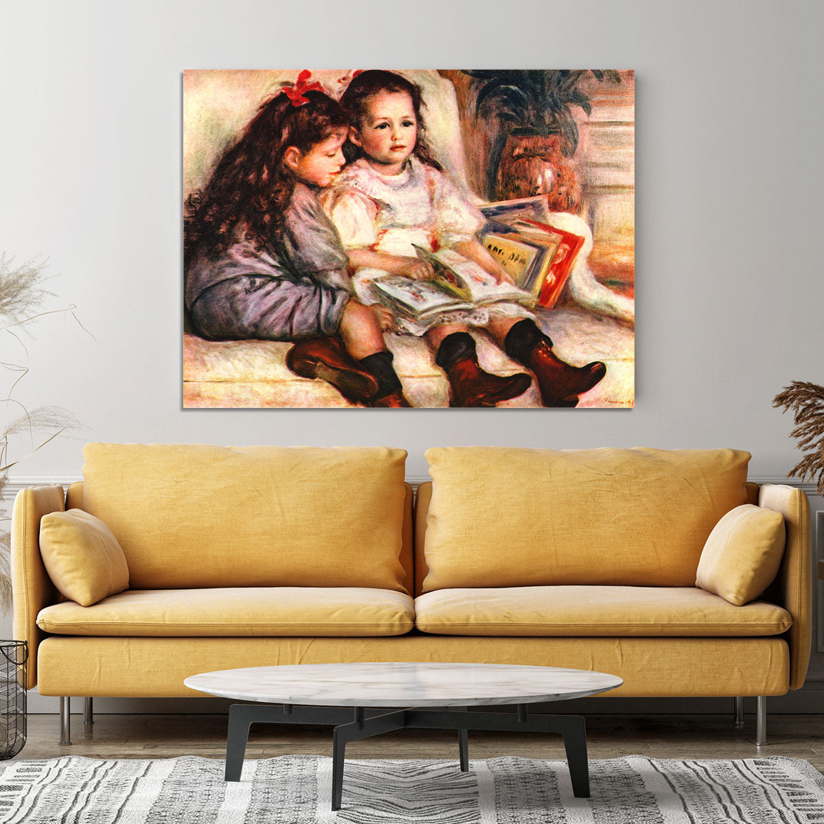 Portrait of Jean and Genevieve Caillebotte by Renoir Canvas Print or Poster - Canvas Art Rocks - 4