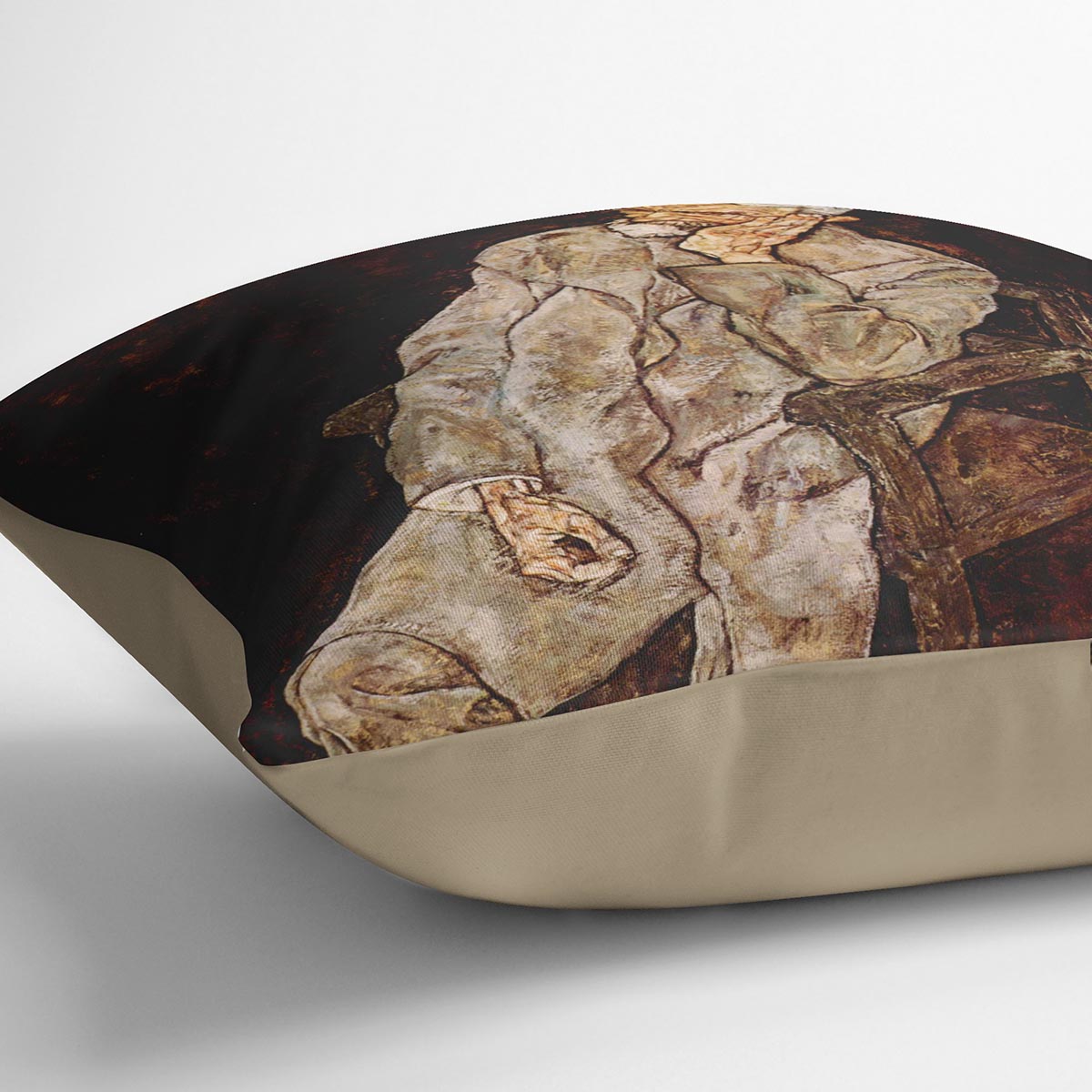 Portrait of Johan Harms by Egon Schiele Cushion