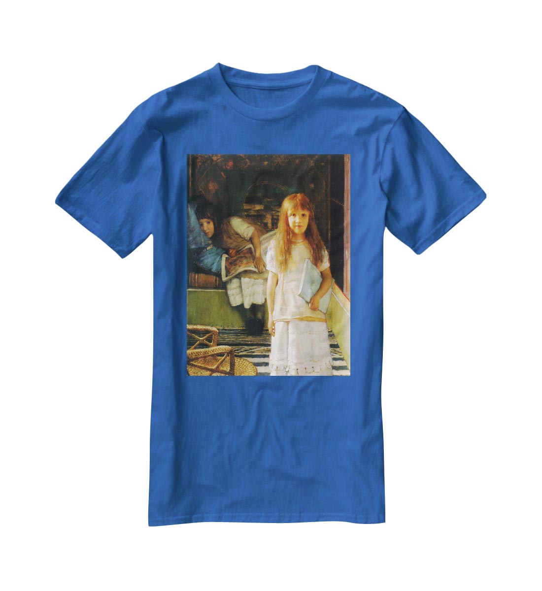 Portrait of Laurense and Anna Alma Tadema as a child by Alma Tadema T-Shirt - Canvas Art Rocks - 2