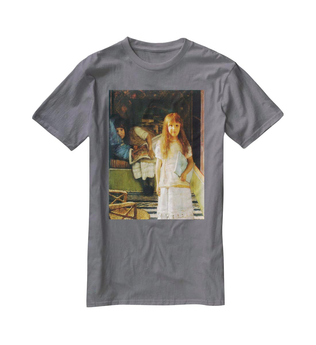 Portrait of Laurense and Anna Alma Tadema as a child by Alma Tadema T-Shirt - Canvas Art Rocks - 3