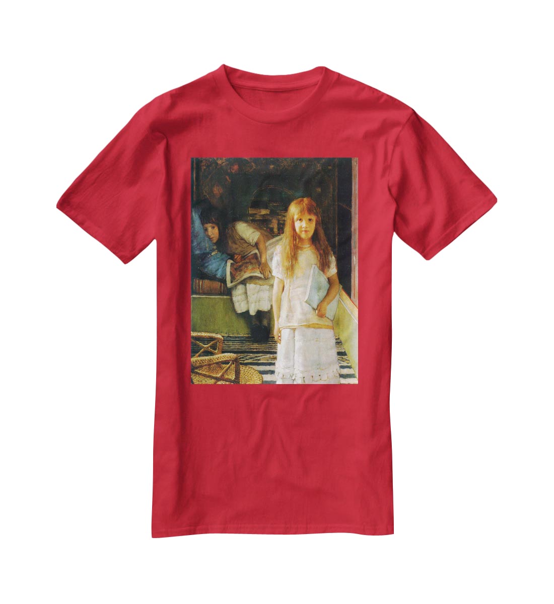 Portrait of Laurense and Anna Alma Tadema as a child by Alma Tadema T-Shirt - Canvas Art Rocks - 4