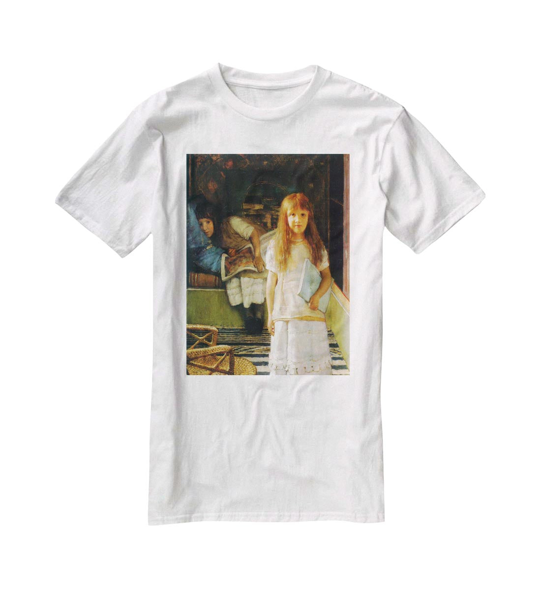 Portrait of Laurense and Anna Alma Tadema as a child by Alma Tadema T-Shirt - Canvas Art Rocks - 5