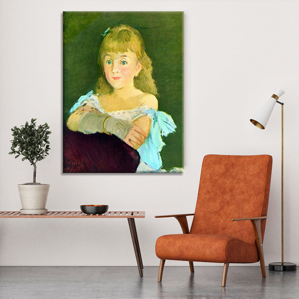 Portrait of Lina Campineanu by Manet Canvas Print or Poster - Canvas Art Rocks - 6