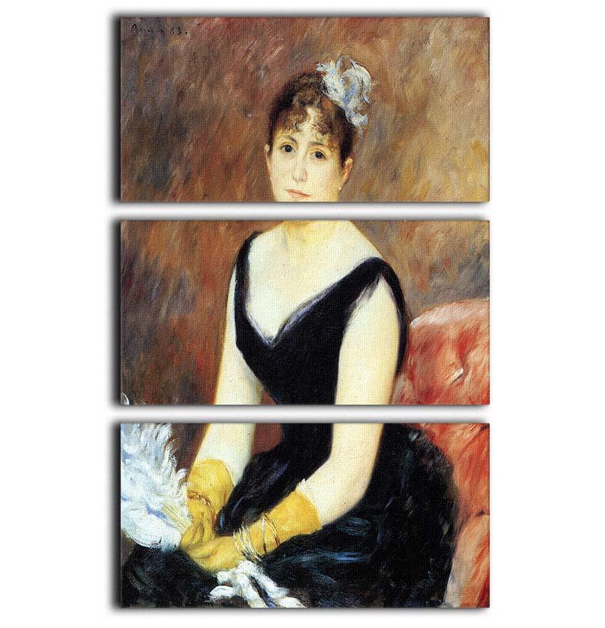 Portrait of Madame Clapisson by Renoir 3 Split Panel Canvas Print - Canvas Art Rocks - 1
