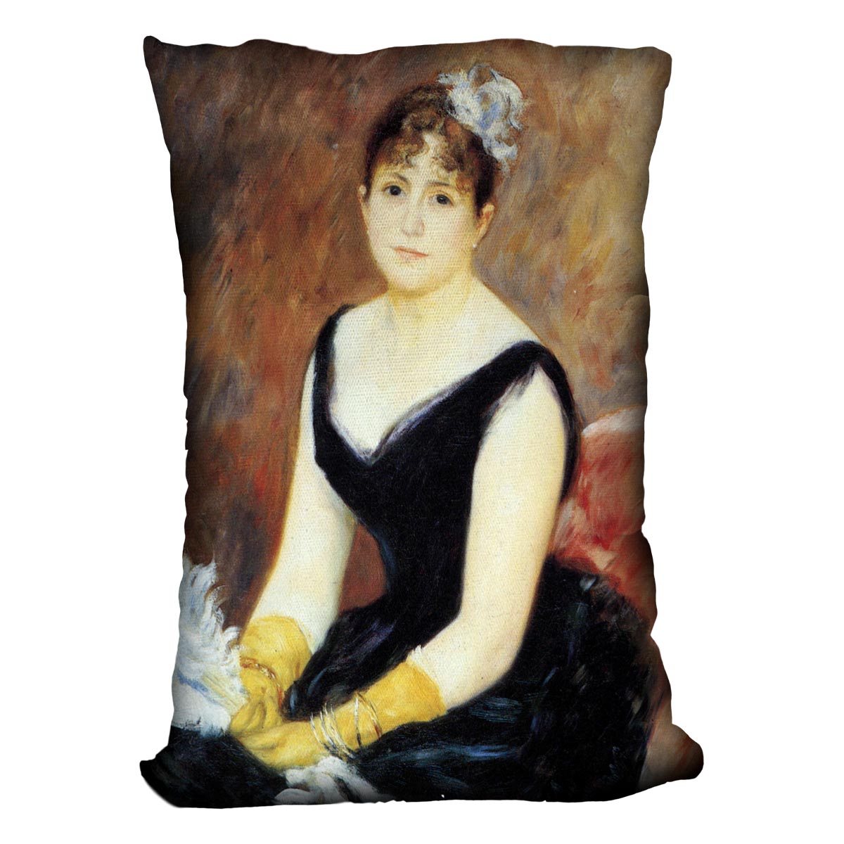 Portrait of Madame Clapisson by Renoir Cushion