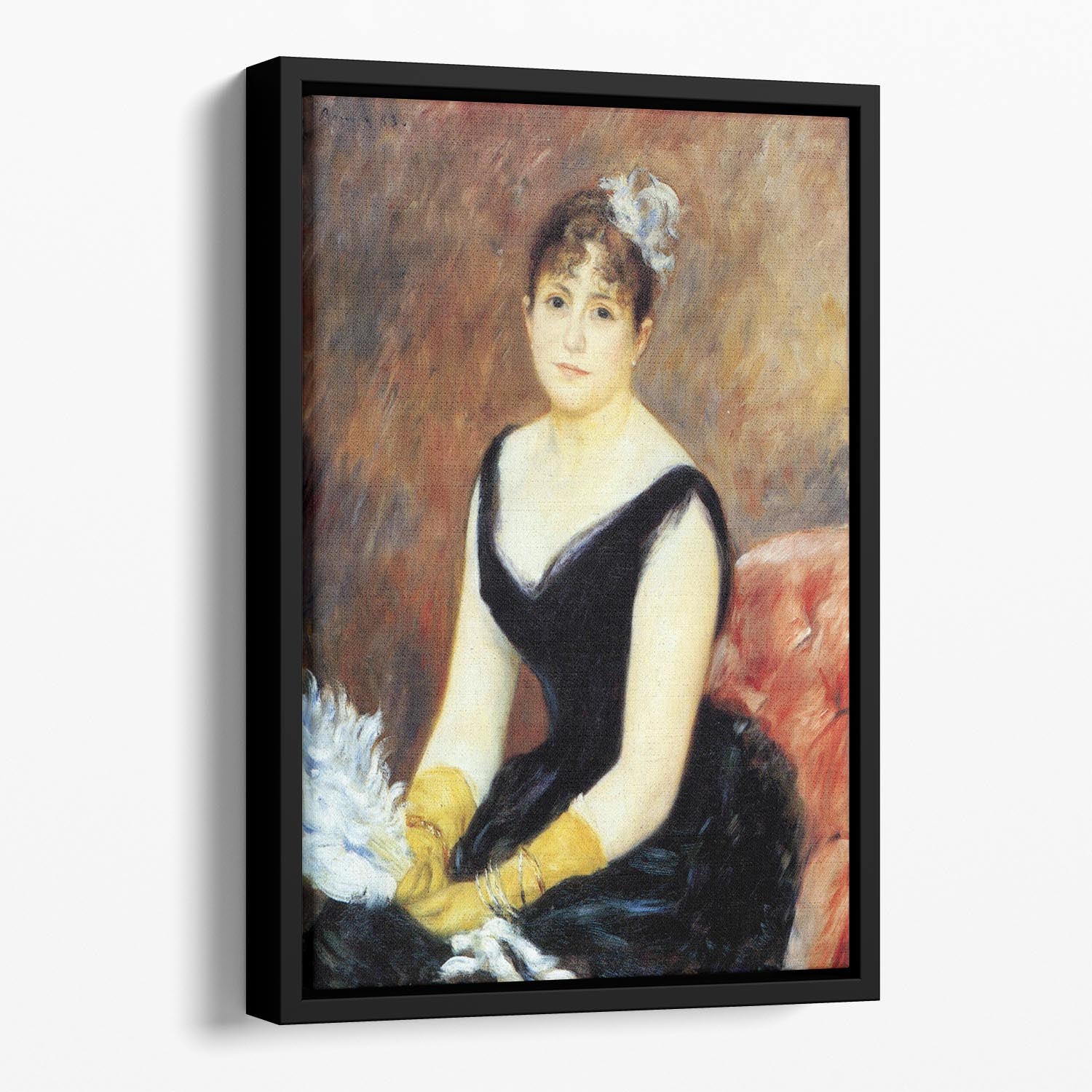 Portrait of Madame Clapisson by Renoir Floating Framed Canvas