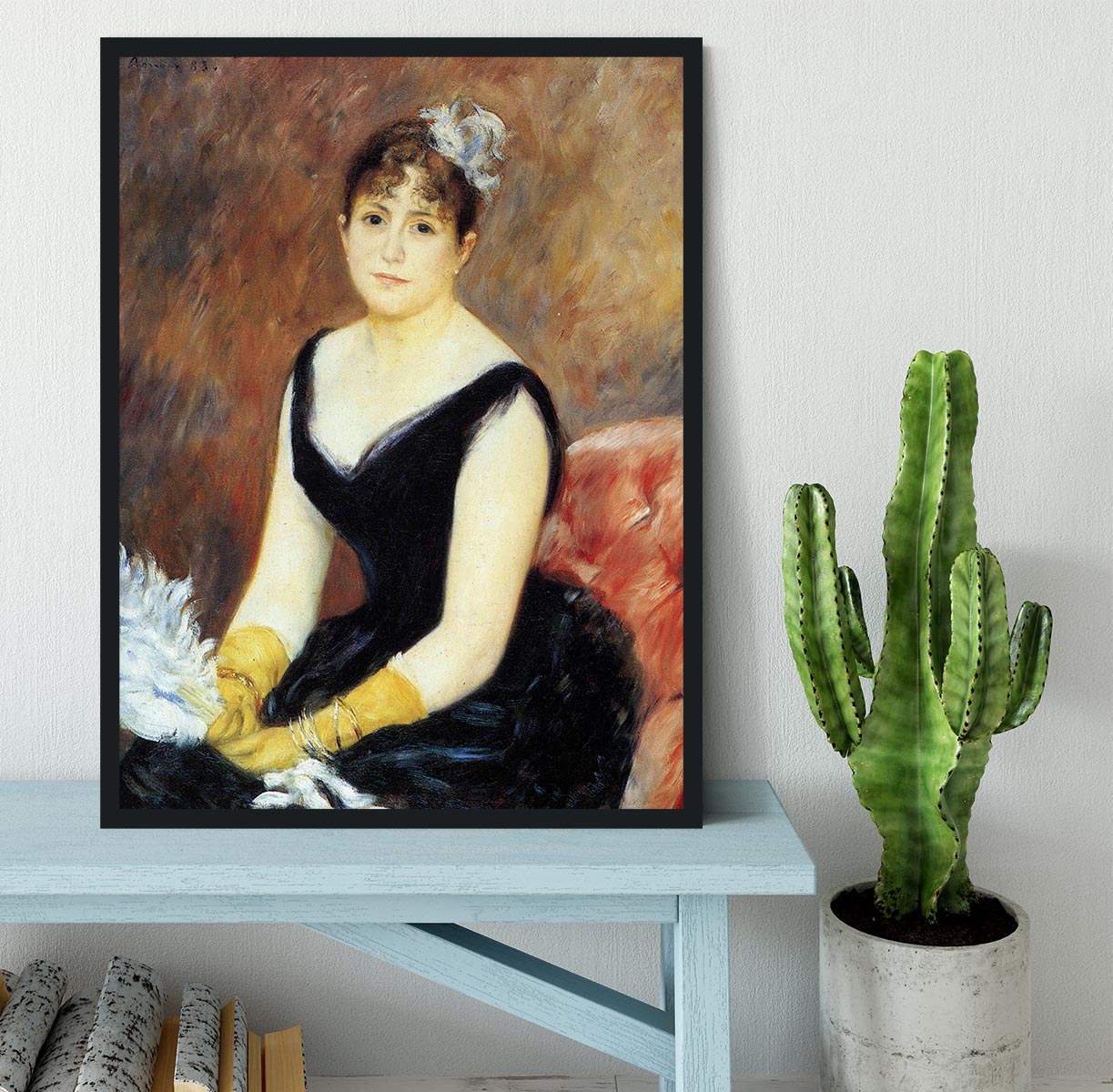 Portrait of Madame Clapisson by Renoir Framed Print - Canvas Art Rocks - 2