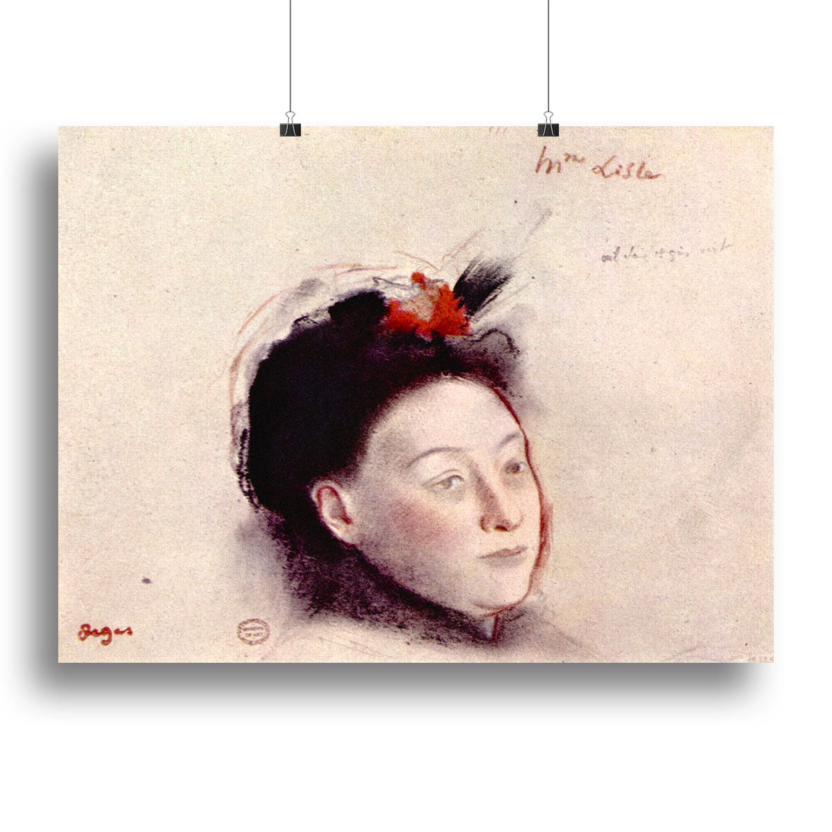 Portrait of Madame Lisle by Degas Canvas Print or Poster - Canvas Art Rocks - 2